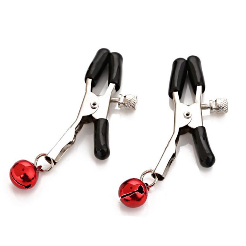 Nipple Clamps with Bells - Erotic Accessories for Couples