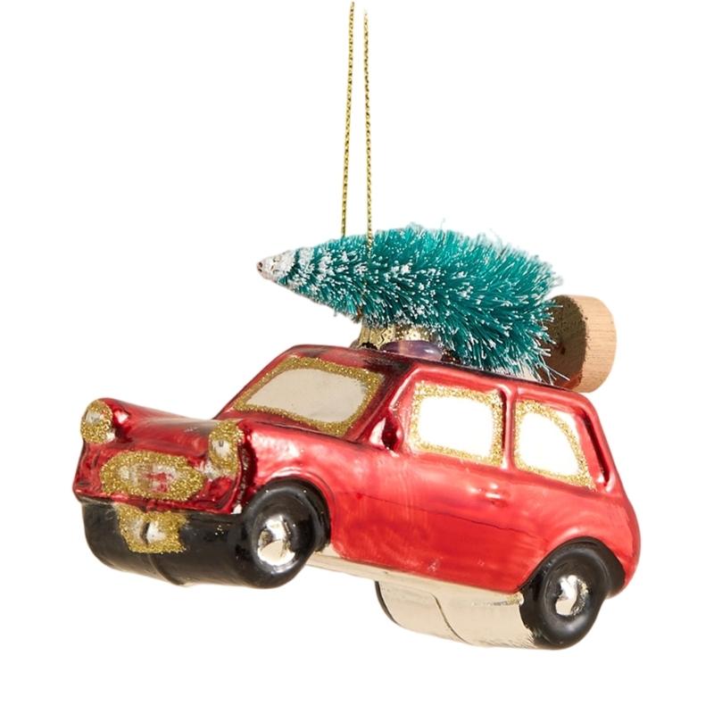 Ljus Pastellfärgad Splittersäker Glas Julgransdekorationer med Konstnärlig Geometrisk Accent