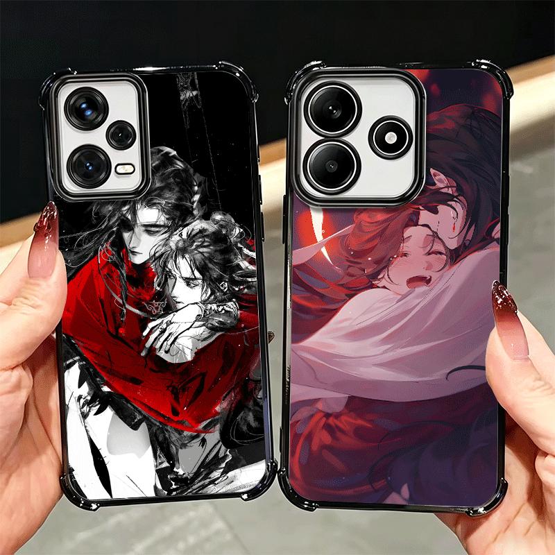 Heaven Official's Blessing Anime Plating Phone Case For Xiaomi Redmi Note 14 15 Pro Plus 13 12 11 11S 11T 10 9S 9 5G Anti-Fall A