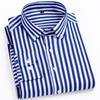 Men‘s Stylish Stretchy Striped Button-Down Shirt - Comfortable Long Sleeve Business & Casual Top - Color Block Design, Spring Summer