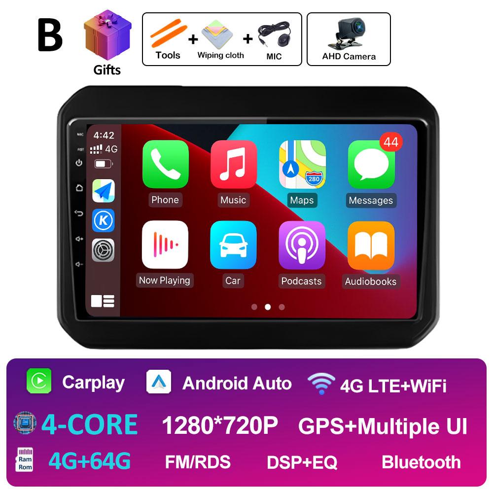 For Suzuki Ignis 2016 2017 2018 2019 2020 Android Auto Wireless Carplay DSP Stereo Autoradio Cooling Fan QLED IPS Screen WIFI 4G