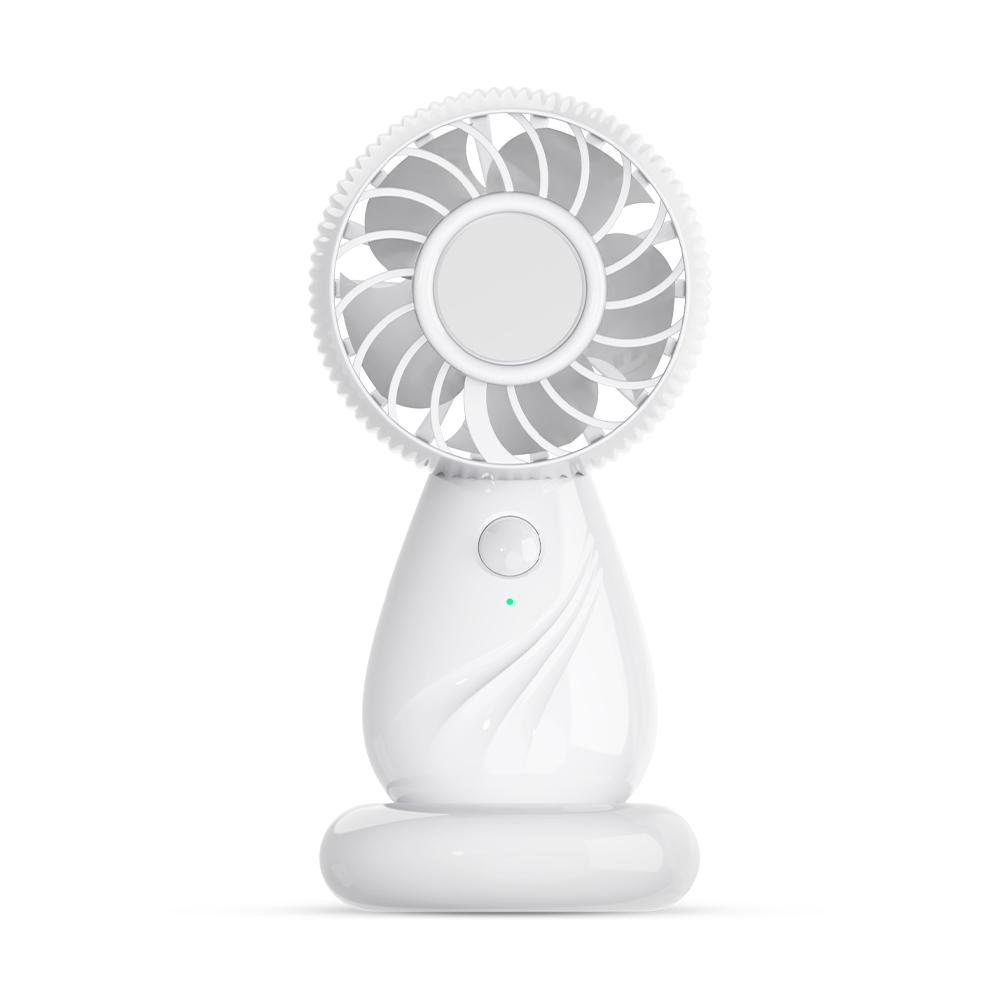 Portable Mini USB Rechargeable Cooling Fan Handheld Desktop Fan for Home Office Travel with Manual Power Source for Outdoor Use