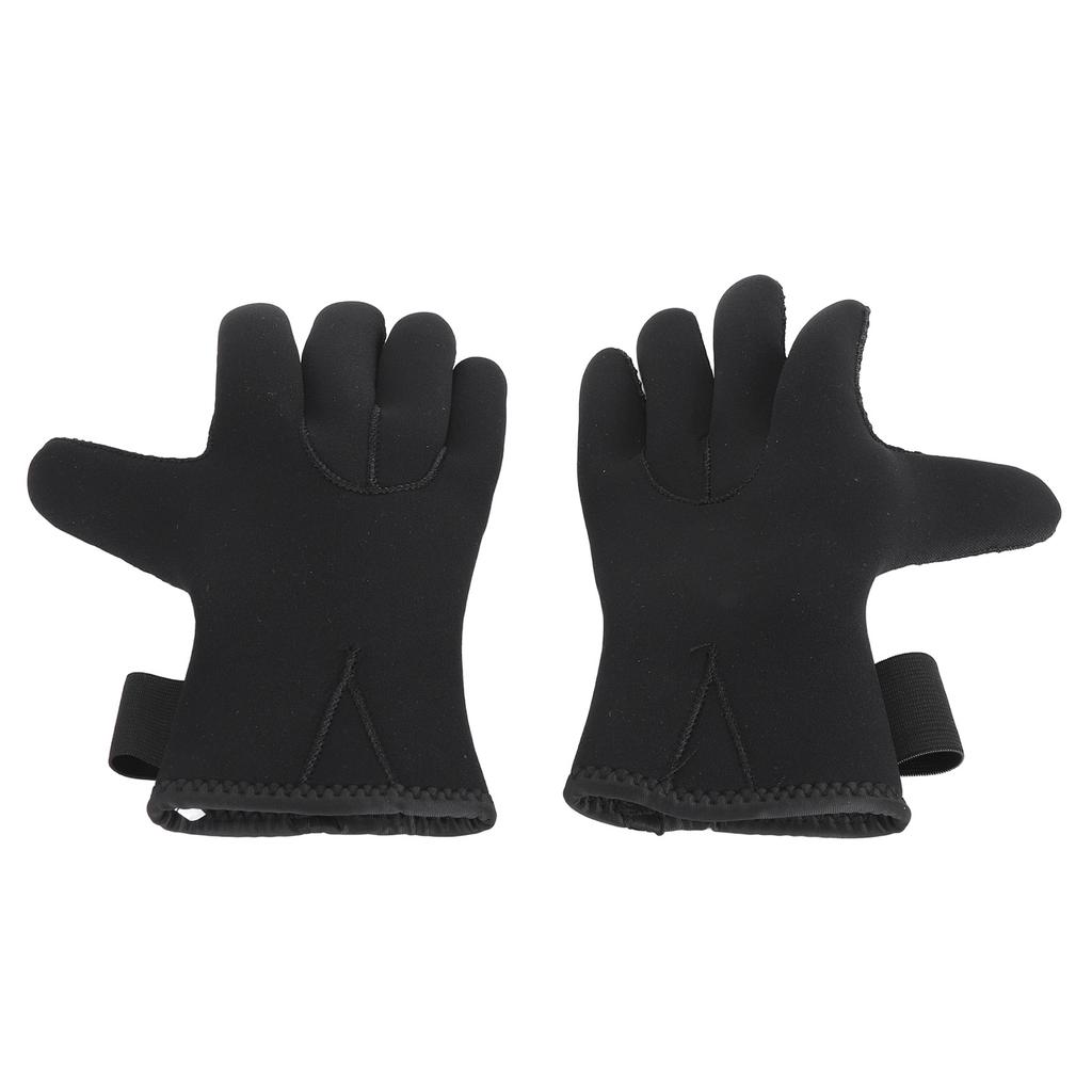 1 Pair Black Diving Gloves Scratch Proof Abrasion Resistant Neoprene Underwater Swimming Gloves for Snorkeling Fishing