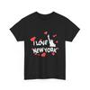 I Love New York Statue of Liberty T-Shirt Heart Motif Graphic Tee