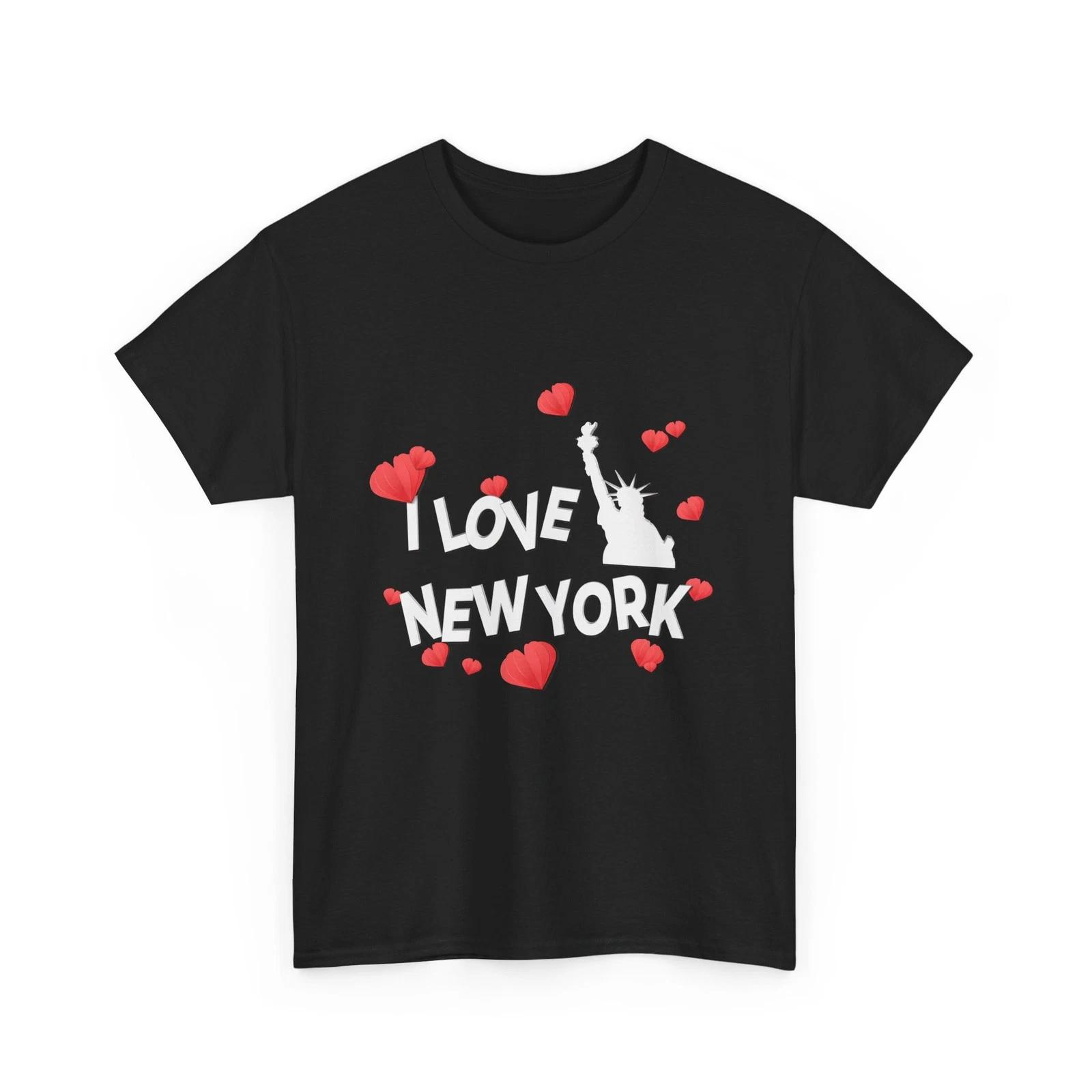 I Love New York Statue of Liberty T-Shirt Heart Motif Graphic Tee 3XL