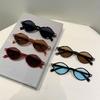 Cute Oval Sunglasses Women Fashion Simple Candy Color Rim Outdoor Shades New Trendy Brand Design Korean Style Sun Glasses