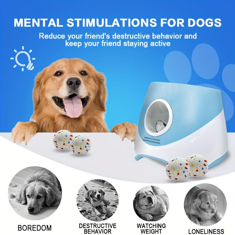 Automatic Pet Dog Ball Launcher Indoor Outdoor Interactive Dog Toy For Fetch Play Time with 3 Distance