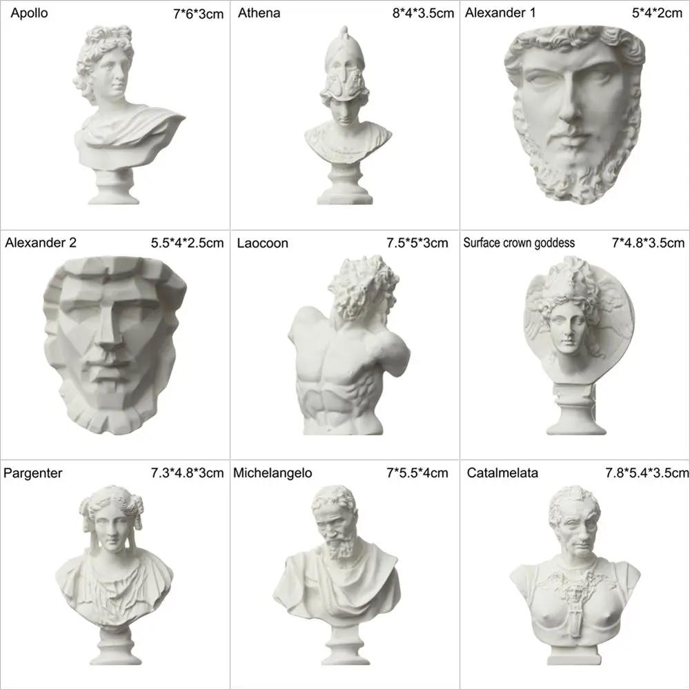 Crafts Drawing Practice Desktop Ornament Home Decor Famous Sculpture Gypsum Bust Portraits Plaster Statue Greek Mythology