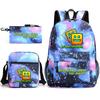 Geometry sprint game backpack geometry dash heat transfer backpack elementary school bag leisure bag