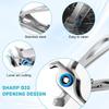 7-in-1 Professional Nail Care Kit, qipuneky, 18mm Opening Nail Clipper, Anti-Slip Stainless Steel, Black/Silver