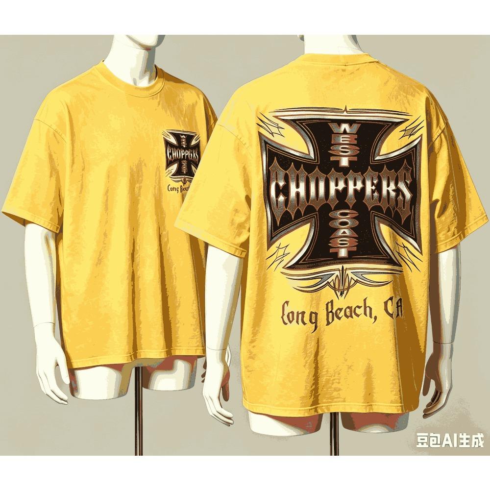 West Coast Choppers per Regalo Fan T-shirt Uomo Donna Harajuku Oversize Unisex Manica Corta Streetwear alta qualità Coppie Classico morbido Retro Moda