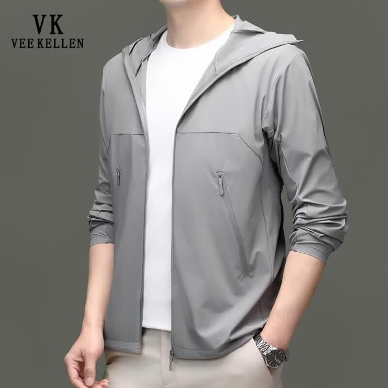 VEE KELLEN Men s Ice-Feel Lightweight Sun Protection Jacket 3XL