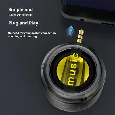 Miniaturowy przenośny głośnik 3,5 mm Interfejs audio AUX Akumulatorowy Uniwersalny głośnik typu plug-play do smartfonów z wejściem liniowym i czystym basem
