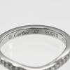 CARTIER Ballerina curve Ring Pt950Platinum/diamond #4.1(US Size) 2.87g Women Used