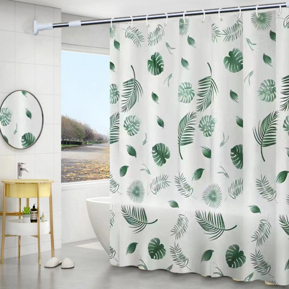 With Hooks Bathroom Curtain Waterproof Bathtub Partition Curtain Creative Window Tulle  Bathroom