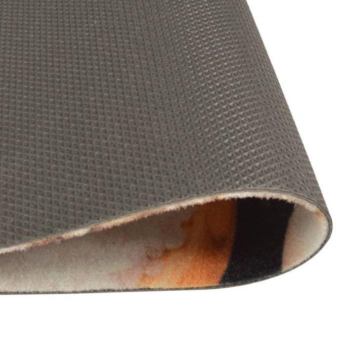 VidaXL Tapis de cuisine lavable impression légumes 60x180 cm velours 136538