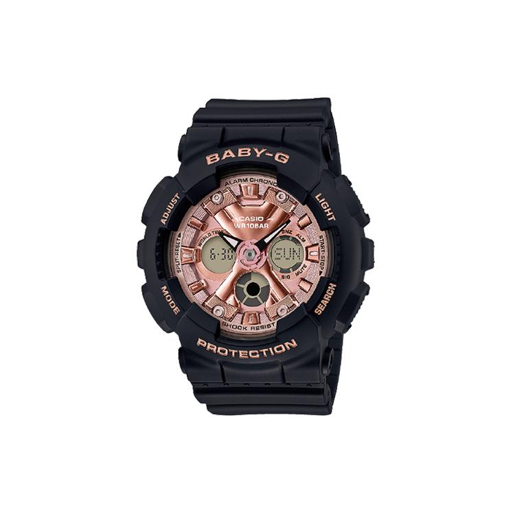 CASIO G-Shock Baby-G BA130-1A4 Pink Watch BA-130-1A4 BA-130-1A4 Pink Dial and Black Band