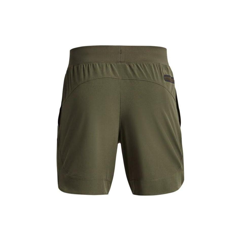 UA Johnson Series Solid Color Elastic Waist Training Sports Casl Shorts Men shorts Green 1380544-390