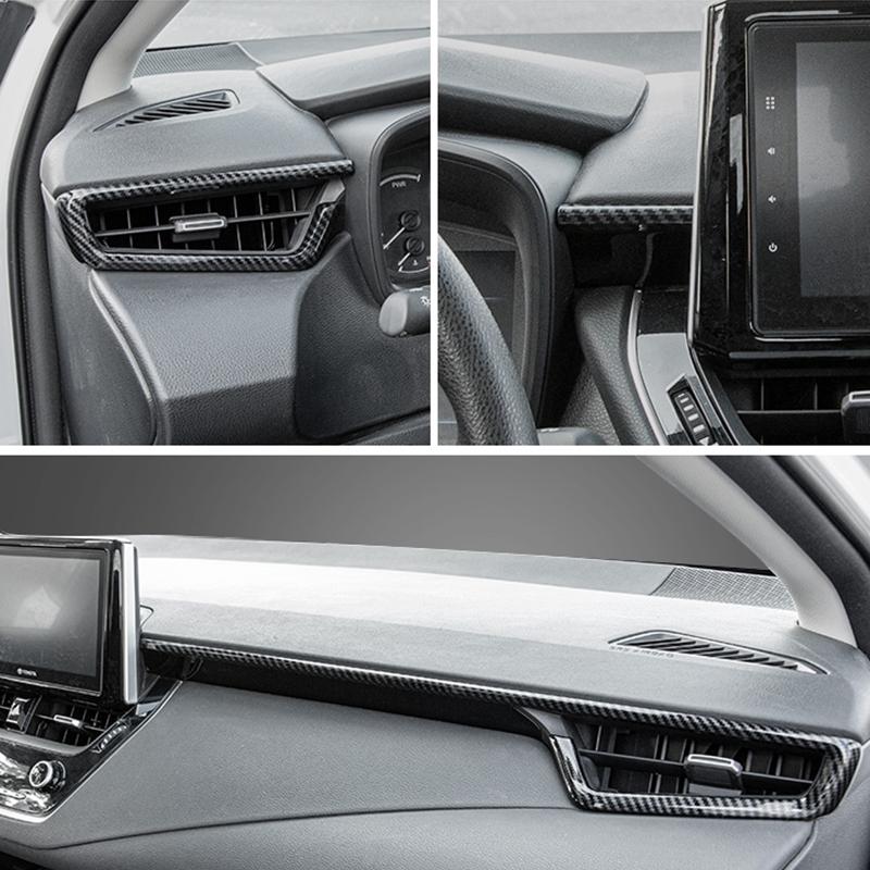 För Toyota Corolla E210 2019 2020 2021 2022 2023 2024 Hybrid ABS Bil Instrumentpanel Central Kontroll Dekorlist Klistermärke Fodral Skydd
