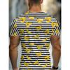Men's 3D Printed Full Colorful Fruit Image Pattern T-shirt Humorous Digital Printed Short Sleeved T-shirt Breathable Polyester Round Neck Casual