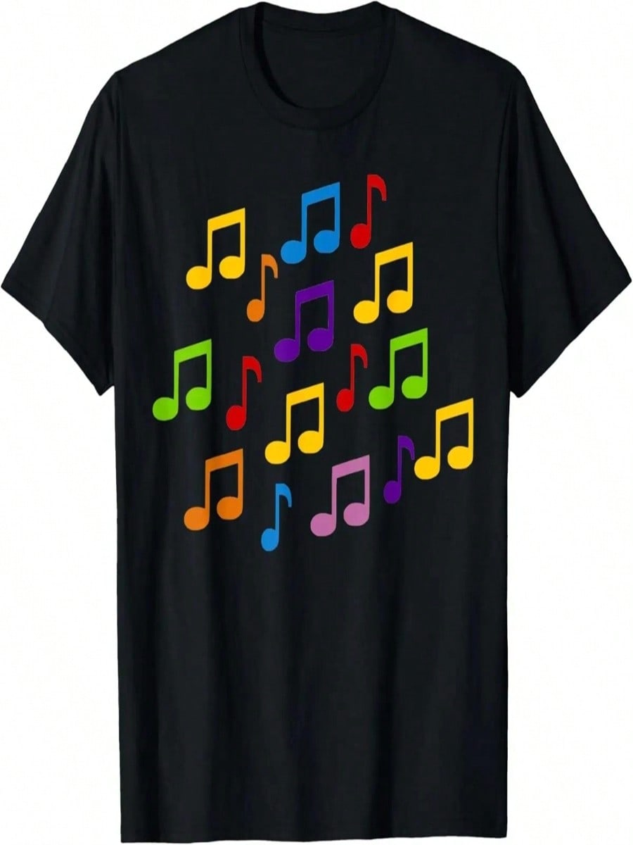 Colored Music Notes T-Shirt S разноцветный