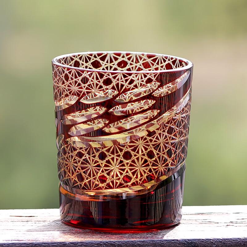 

Amber Red Dragon Eye Crystal Whiskey Glass