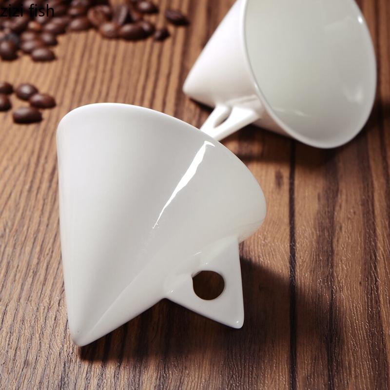 60ML Italian Espresso Cups Dishes Unique Creative Couples Bone Ceramic Coffee Cup Homemade White Tea