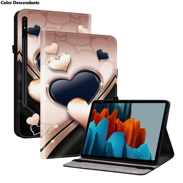 

Painted Crystal Pattern Case For Samsung Galaxy Tab S8 PLUS 12.4 SM-X800 X806 Butterfly Leather Tablet Back Cove For SM-T970 Tab S7plus 12.4