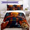Superhero Football Clash 3-Piece Bedding Set, Soft Duvet Cover with 10 Pillowcases, Bedroom Home Decoration
