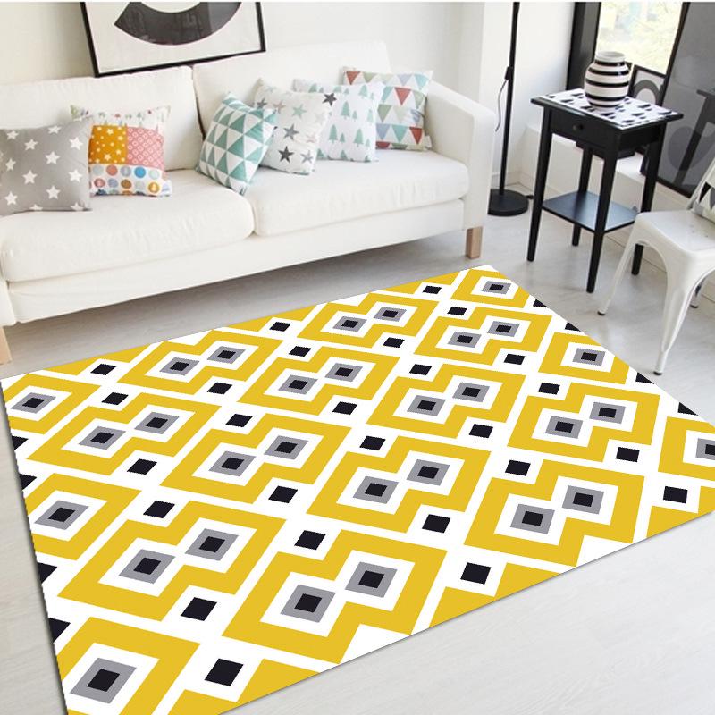 Tištěný koberec Severský obývací pokoj Ložnice Koberec k posteli Vstup do ložnice Protiskluzová podložka na podlahu Rohožka