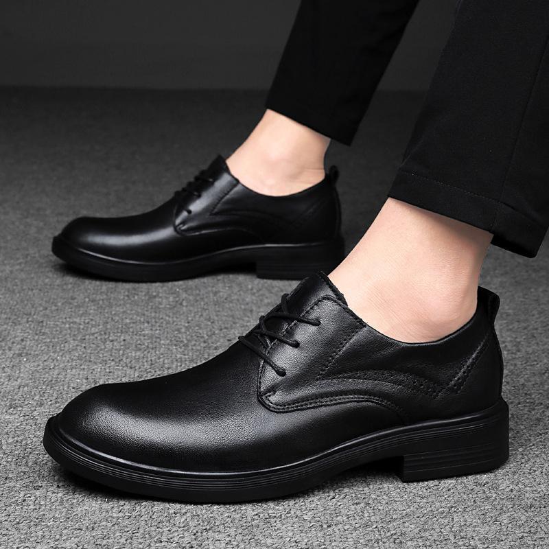 British business dress leather shoes men's height increase men's shoes platform casual shoes foreign trade loafers large size suit shoes