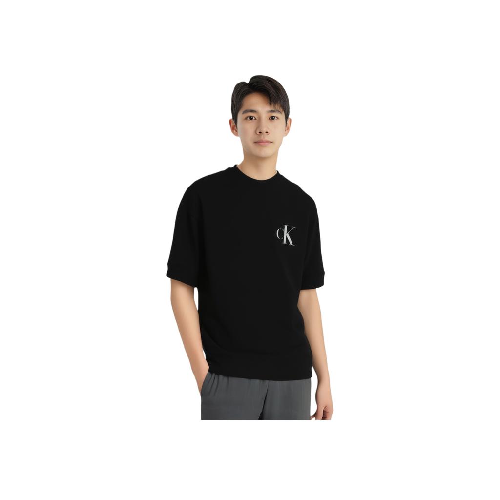 Calvin Klein Minimalist Round Neck Pullover Short Sleeve T-Shirt Men Tops Black J325568-BEH