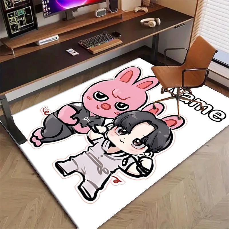 Custom Kpop Team Mat Personalized Name, Polyester Washable Indoor Entryway Rug, Gift for Christmas, Easter, Thanksgiving Day