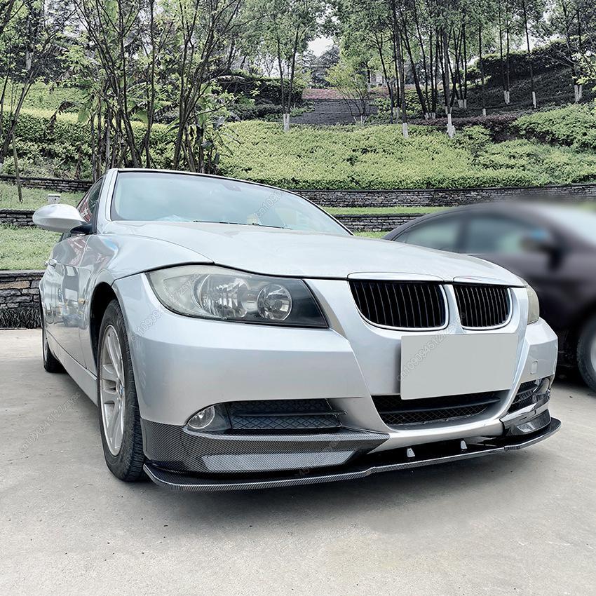 Front Bumper Lip Splitter Diffuser For BMW 3 Series E90 E91 318i 320i 330i 2005-2008 Pre-Facelift ABS Spoiler Body Kit Tuning