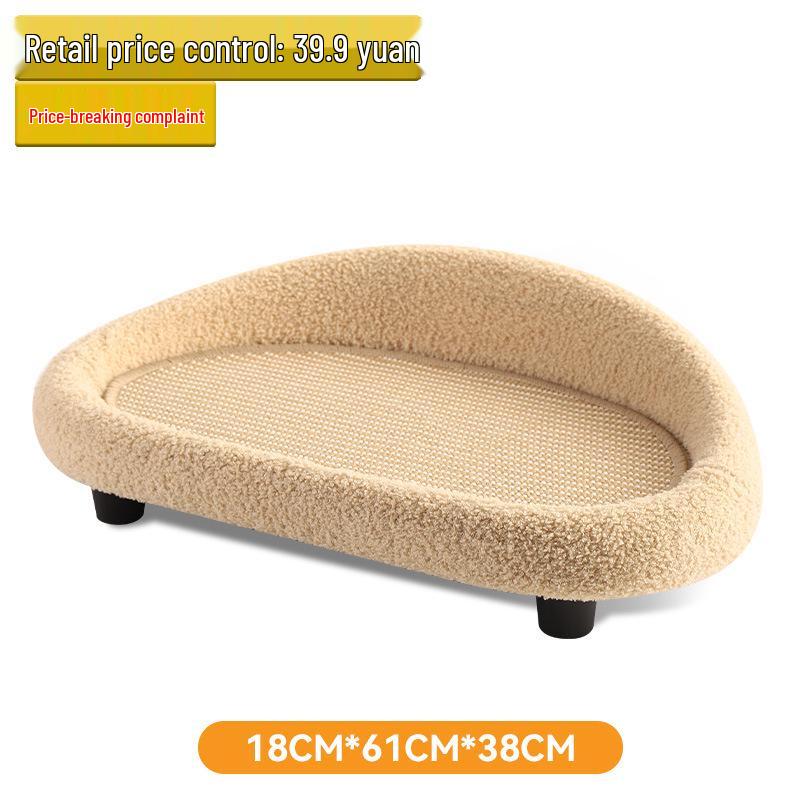 

Диван-образная сизалевая когтеточка и кровать для кошек - Прочная, без мусора, устойчивая к царапинам когтеточка и охлаждающий коврик 61x38x18 cm