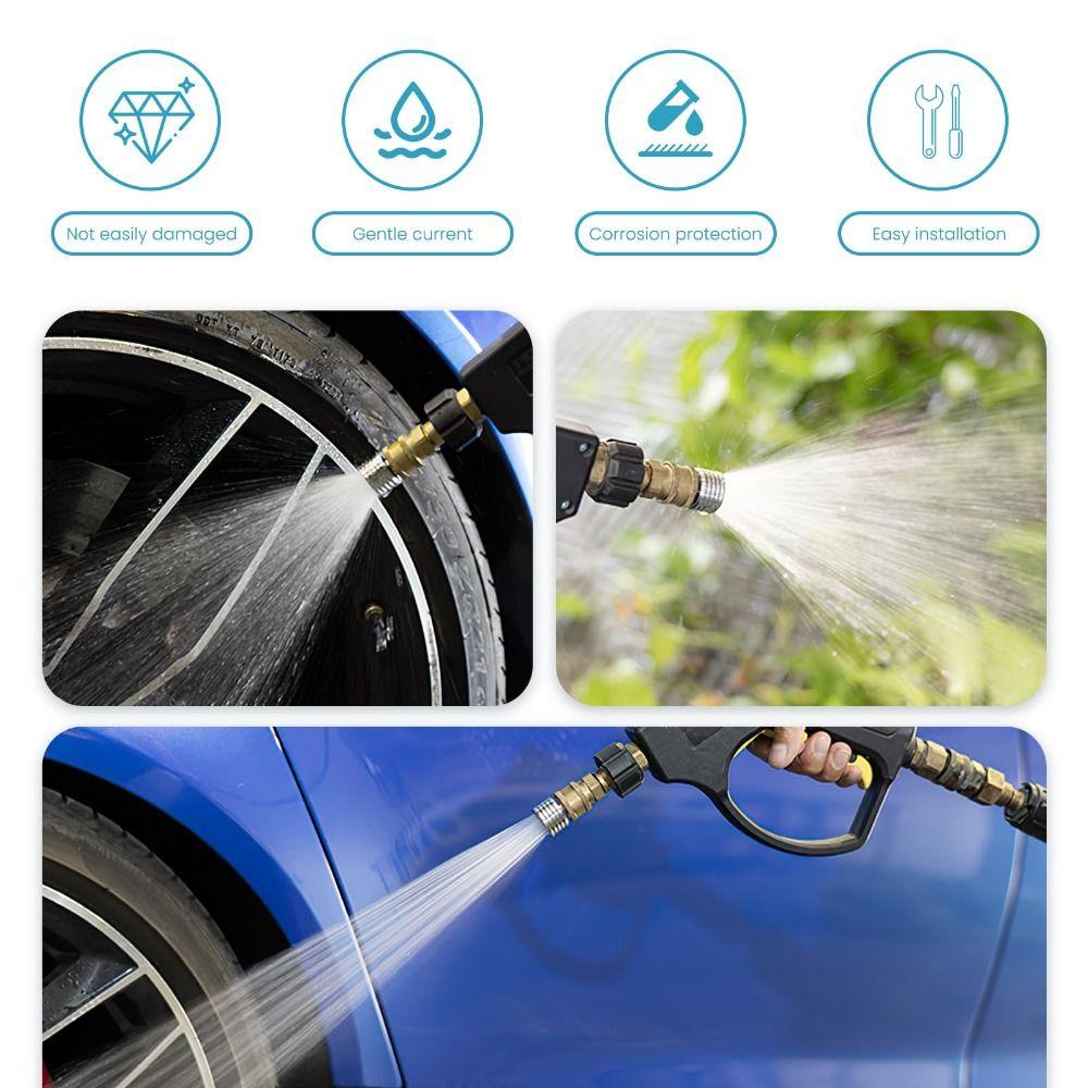 1/4 Quick Connect Shower Head Quick Plug Washing Nozzle Shower Blades Water Nozzle Flower Watering