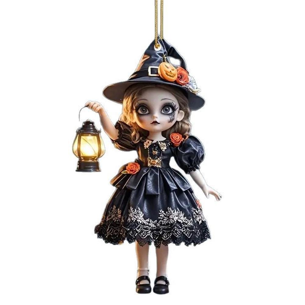 Car Rearview Mirror Pendant Super Cool Halloween Car Decor Pendant Auto Interior Ornament Decoration Party Decoration
