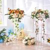 2PCS 31.5inch/80cm High Wedding Flower Stand, With Acrylic Laminate,Acrylic Vase Column Geometric Centerpiece Stands, Floral Display Rack for T-Stage