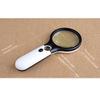 Reading Visual Magnifier with 3 LED Light, Mini Portable 3-45X Handheld Reading Visual Magnifier with 3 LED Light