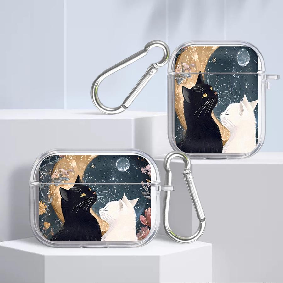 Cartoon Cat Clear Earphone Cases Cover Case For Airpods 4 Pro 2 Pro3 1 Pro2 3