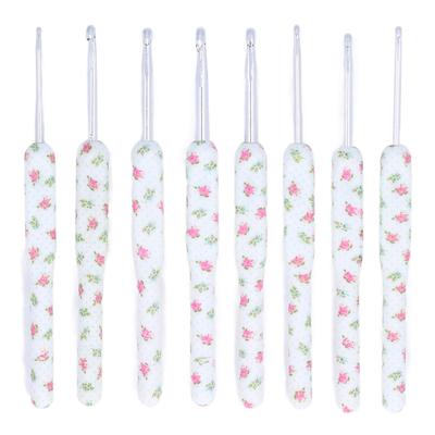 8pcs Crochet Hooks Ergonomic Design Comfortable Handle Easy Identification Compact Portable Knitting Supplies