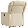 Cream Fabric Recliner with Rising Function