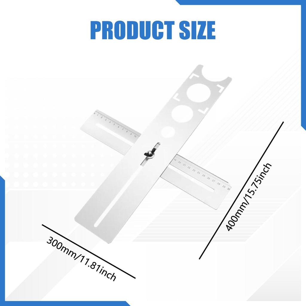 Ceramic Tile Hole Locator Punching Hand Tool Adjustable Lightweight Accessory Puncher Opening Locator for Glass Marbles Wall