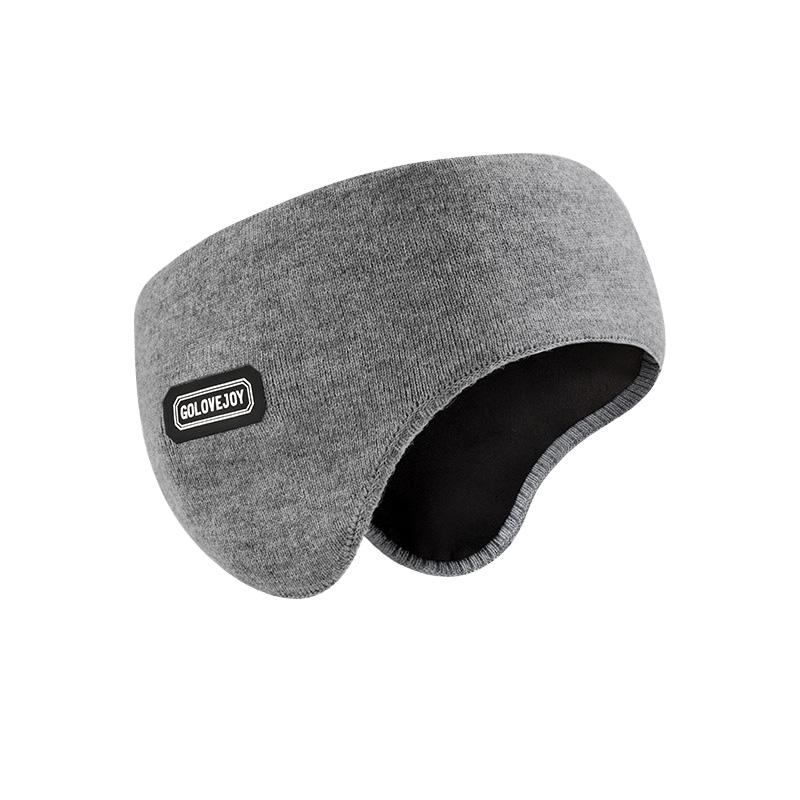 Winter Running Earmuffs for Men Double-Layer Warm Elastic Thicken Plush Earmuffs Outdoor Sports Cycling Windproof Fleeze Earflap