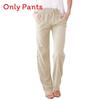 Casual Womens Cotton Linen Drawstring Wide Leg Pants For Summer Comfort