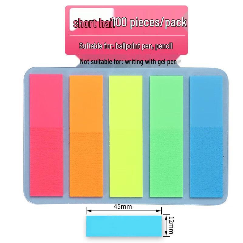 

Transparent Sticky Note Strips: Fluorescent Color Arrows, Strong Adhesive, Reusable Index Stickers