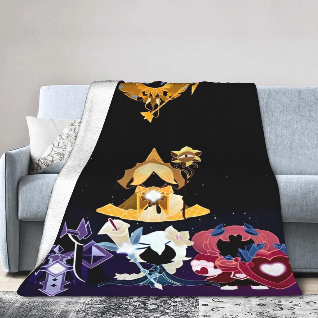Cookie Run Kingdom Blanket Flannel Vintage Warm Throw Blankets for Coverlet Decoration