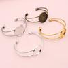 2 Stück 20mm 25mm Innenmaß DIY Armreif Armband Cabochons Leere Basis Fassung Schale Lünette DIY Schmuckherstellung Zubehör Zubehörteile