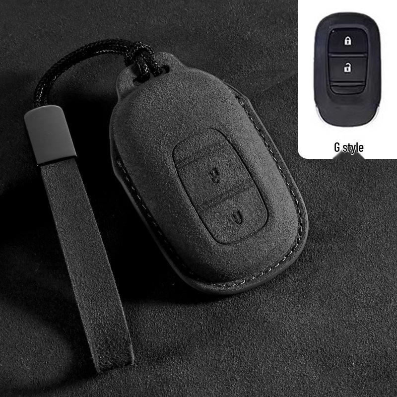 Compatible Car Key Case for Honda CRV, Accord 10th Gen, Civic, XRV, Guandao, Lingpai, Haoying, Binzhi - Cowhide Leather Bag
