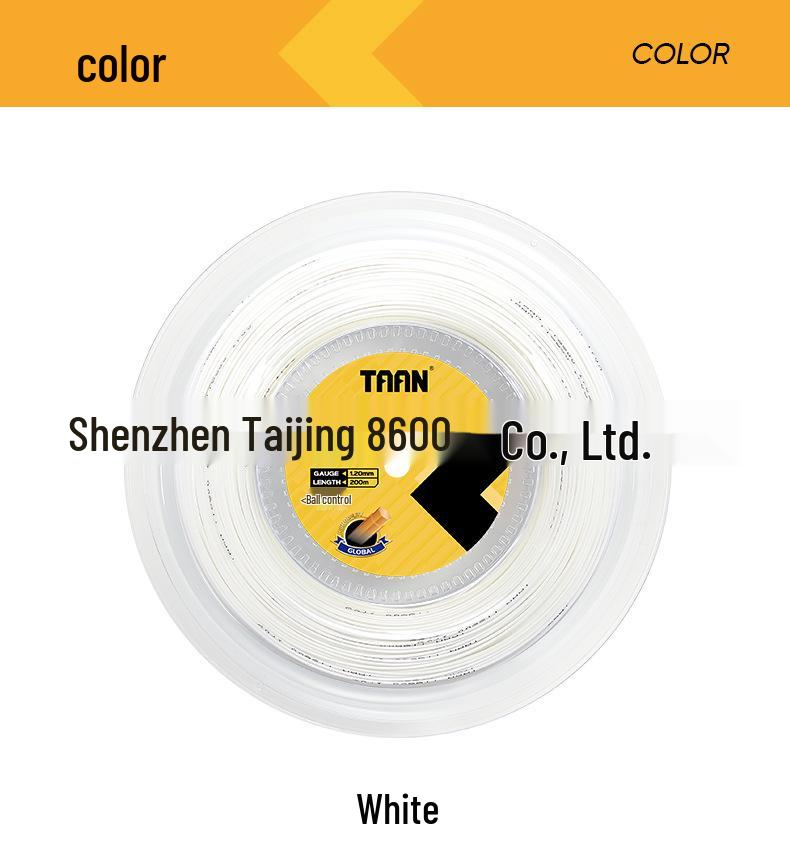 TAAN TT8600 Hexagonal Polyester Tennis String - 200m Reel for Control, Spin, and Power